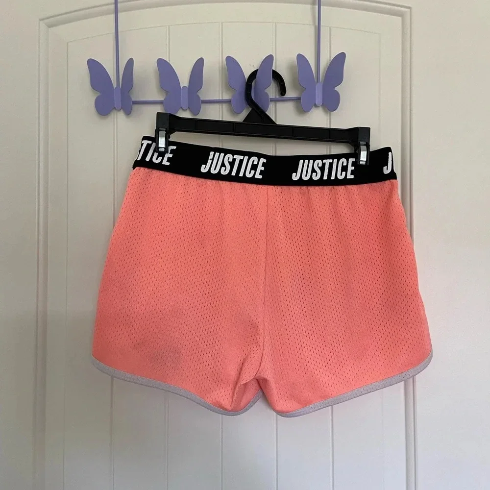 Justice‎ girl’s peach athletic shorts — XL
